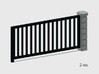 5 x 10 Rod Iron Fence Section - 2X. 3d printed Part # RIF-004