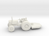 S Scale Tractor with Bushhog 3d printed This is a render not a picture