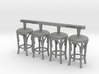 Stool 02. 1:24 Scale x4 Units 3d printed 