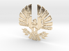 'Mockingjay' Panem Sigil Pendant for neclace 3d printed 14K Gold