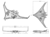 Boeing Blended Wing Body (BWB) Airliner Concept 3d printed 