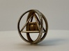 3D Philosopher's Stone Solid 3d printed Polished Bronzed-Silver Steel product.