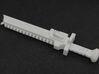 Action Figure Chainsword - Left Handed 3d printed Printed in White Natural Versatile Plastic
