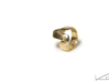 Twist Parallel ring 3d printed Gold plated brass