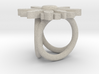 Scarf buckle triple ring with daisy 3d printed 