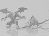 Black Dragon 6mm monster Infantry miniature model 3d printed 