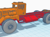 1/50th Kenworth 953 Oilfield Truck Frame 3d printed Shown with cab and wheels for reference