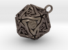 D20 Keychain 'Twined' - All 20's version 3d printed 