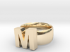 M Ring 3d printed 