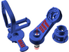 Panohero-H9B for Hero 9 3d printed Exploded view of arrangement for 3D printing, with sprue (red)