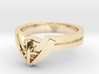 New WW Tiara Ring 3d printed Gold Plated Brass
