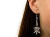 Shooting Star Earrings 3d printed Shooting Star Earrings - Polished Sterling Silver