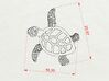 Sea turtle pendant 3d printed 