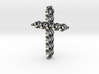 32mm Cross Pendant base with Slots for Diamonds  3d printed 