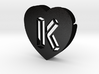 Heart shape DuoLetters print K 3d printed Heart shape DuoLetters print K