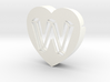 Heart shape DuoLetters print W 3d printed Heart shape DuoLetters print W