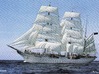Nameplate товарищ (Tovarishch in Cyrillic) 3d printed Gorch Fock-class sail training vessel Tovarishch.
