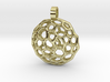Circle Voronoi Necklace Pendant 3d printed 