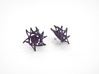 Aster Earrings (Studs) 3d printed Custom Dyed Color (Midnight)