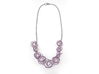 Sprouted Spirals Necklace (Chain) 3d printed Custom Dyed Color (Wisteria)