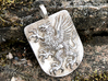 Griffin Gryphon Heraldic Crest Shield Pendant  3d printed Griffin Heraldic Coat of Arms Pendant. Polished Silver with natural patina. 