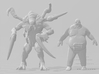 Zombie Fat Carrier miniature model games rpg dnd 3d printed 