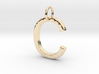 C Pendant- Makom Jewelry 3d printed 
