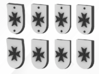 24X Veteran shields. Black Templar, Round 5 3d printed 