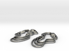 Water Waves Curvy Earrings 3d printed 