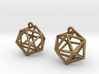 Icosahedron Earrings 3d printed 
