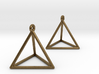 Tetrahedron Earrings 3d printed 