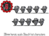 28mm Heroic Scale Characterful Slouch hats 3d printed 