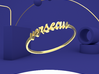 Astrology Ring Verseau US10/EU61 3d printed Gold Aquarius / Verseau ring
