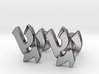 Hebrew Monogram Cufflinks - "Shin Gimmel" 3d printed 