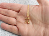 Pi Pendant - Math Jewelry 3d printed Pi pendant in 14K goldplated brass