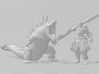 Armored Gator miniature model fantasy game dnd rpg 3d printed 