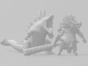 Armored Gator miniature model fantasy game dnd rpg 3d printed 