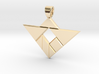 Square hole tangram [pendant] 3d printed 