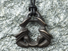  Samurai Japanese warrior leather cord pendant  3d printed Samurai Pendant.
