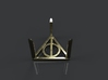 The Golden Snitch STAND  3d printed Render showing the stand with a gold finish