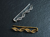 DNA Tie Bar - Science Jewelry 3d printed DNA tie bar in polished silver