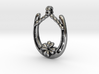 Horseshoe & Clover (pendant) 3d printed 