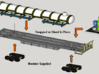 Tie Oil Saturating Wagon Tank & Rack - HO Scale 3d printed 