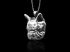 Sterling Silver French Bulldog Pendant 3d printed 