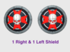Black Templars - Round Power Shields (L&R) 3d printed 