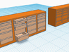 1/64th Toolbox chests 8' long, one w open drawers 3d printed 
