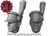 28mm Heroic Scale Napoleonic cap with Hackle 3d printed 