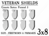 24x Veteran shields. Generic, Point 3 3d printed 