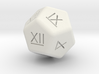 Roman Numeral Dice Dodecahedron 3d printed 