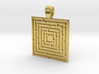 Square maze [pendant] 3d printed 